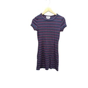 Byer Too body con knit Sweater midi dress fall L crew neck short sleeve preppy